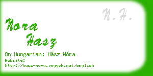 nora hasz business card
