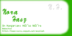 nora hasz business card
